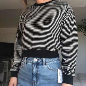 NWOT Forever 21 Striped Crop Sweater